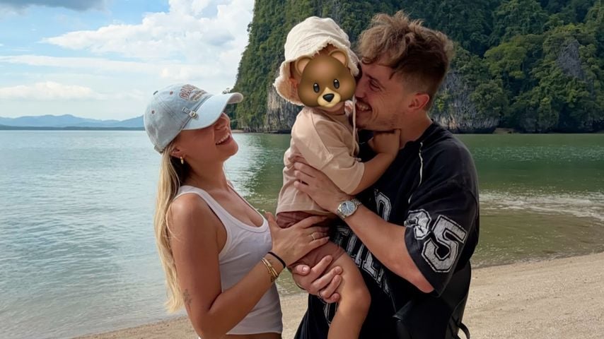 Dagi Bee und Eugen mit ihrem Sohn Nelio, November 2025