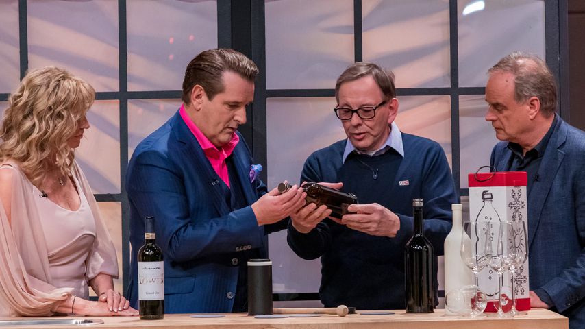 Dagmar Wörl, Ralf Dümmel, Hubert Koch und Georg Kofler bei "Die Höhle der Löwen"