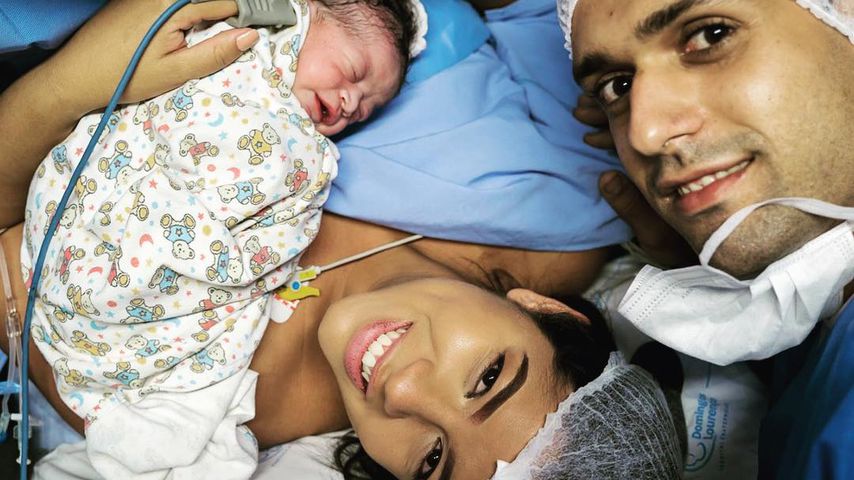 Daiane und Renato mit ihrer Tochter Isabela, Februar 2020