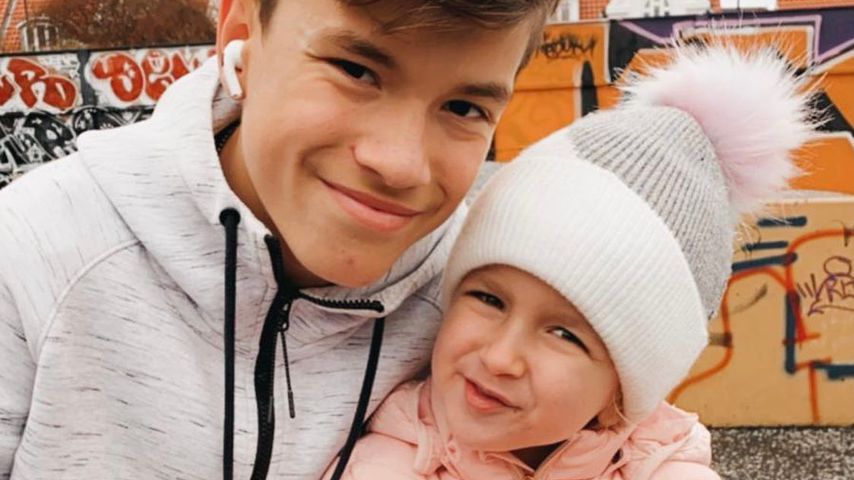 Damian van der Vaart mit seiner Schwester Jesslynn
