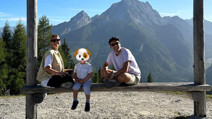 Dani Daiz und Simon Beeck mit ihrem Kind