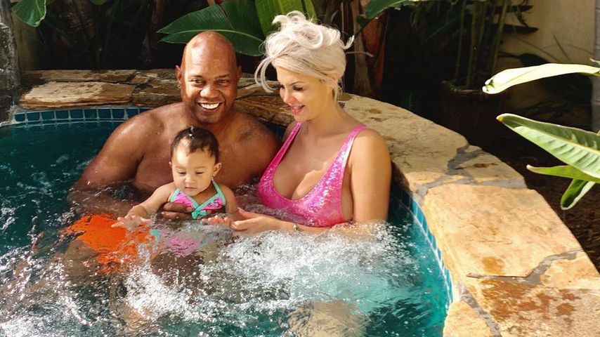 Daniel Charlier und Sophia Vegas mit Tochter Amanda im Dezember 2019