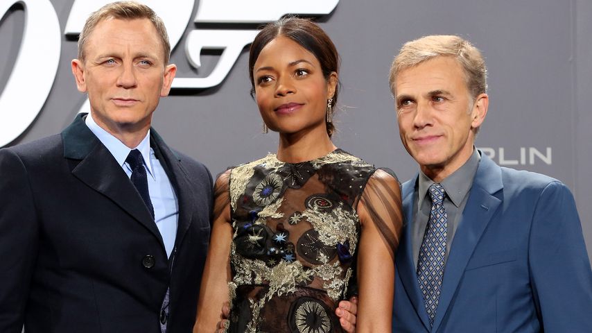 Daniel Craig, Naomie Harris und Christoph Waltz bei der "Spectre"-Premiere in Berlin