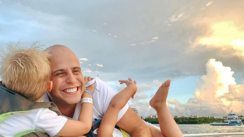 Daniel Kolenitchenko mit seinem Sohn Milan und seiner Tochter Arielle