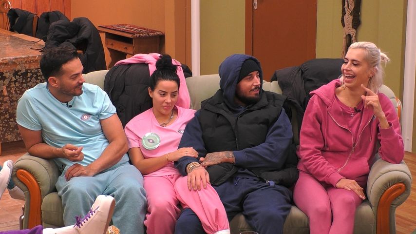 Daniel Lopes, Leyla Lahouar, Mike Heiter und Verena Kerth bei "Promi Big Brother" 2024