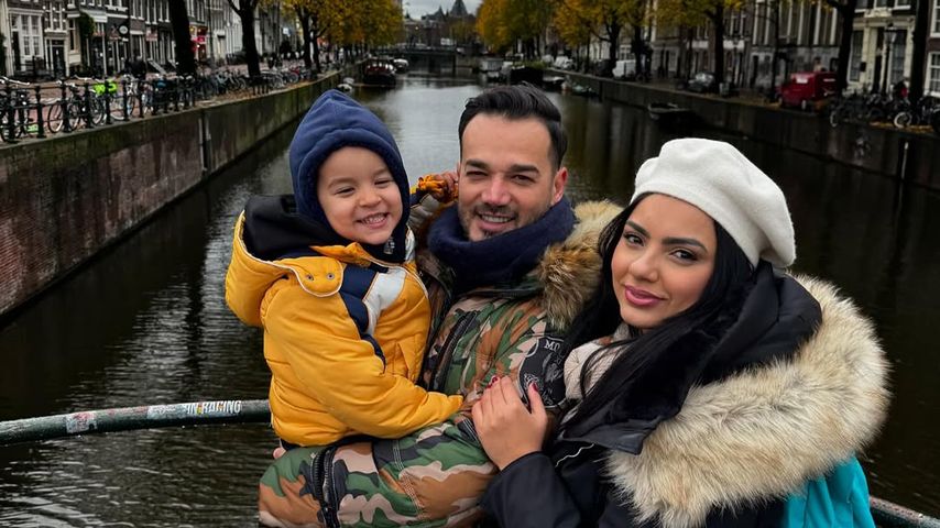 Daniel Lopes, seine Frau Magna und der gemeinsame Sohn im November 2024