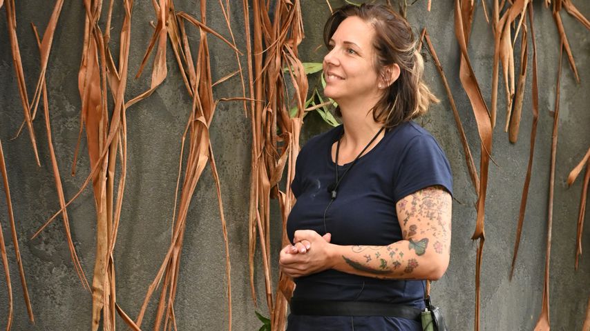 Daniela Büchner kurz vor der Dschungelprüfung "Ge-Fahrstuhl"