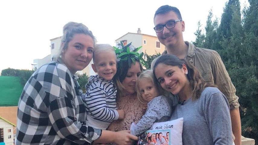 Daniela Büchner mit ihren Kindern im Januar 2020
