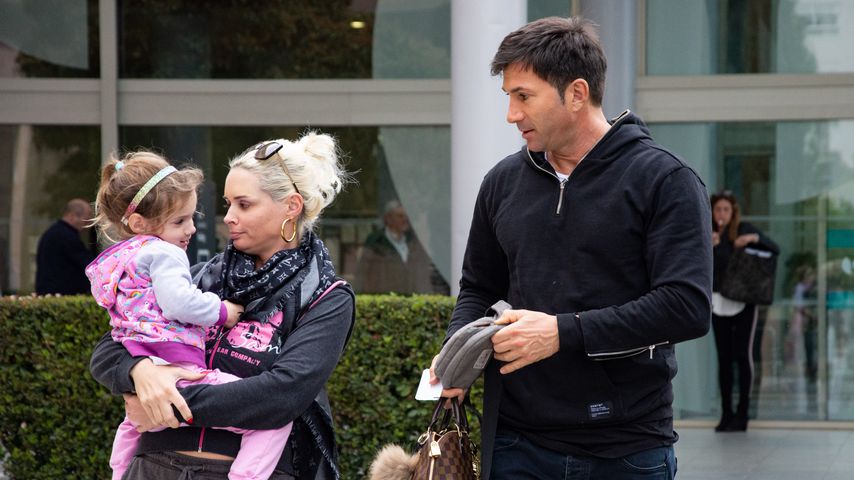 Daniela Katzenberger mit ihrer Tochter Sophia und Lucas Cordalis