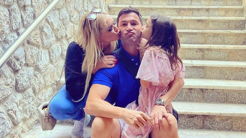 Daniela Katzenberger, Lucas Cordalis und ihre gemeinsame Tochter Sophia im November 2021