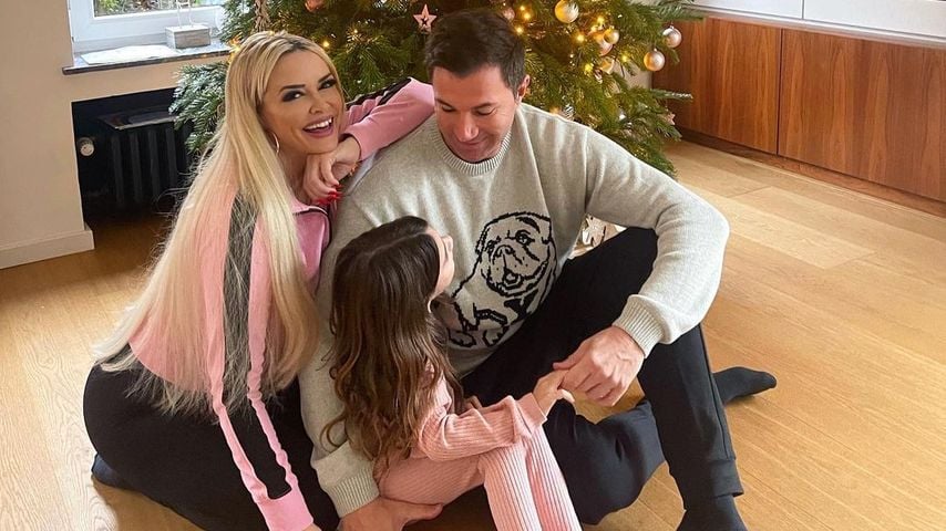 Daniela Katzenberger mit ihrem Mann Lucas Cordalis und ihrer Tochter Sophia