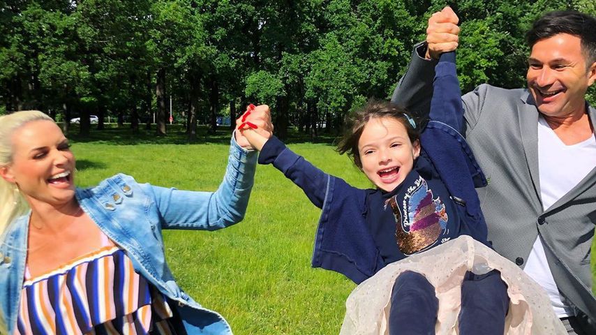 Daniela Katzenberger, Sophia und Lucas Cordalis im Juni 2020