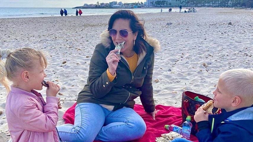 Danni Büchner und ihre Kinder Jenna und Diego