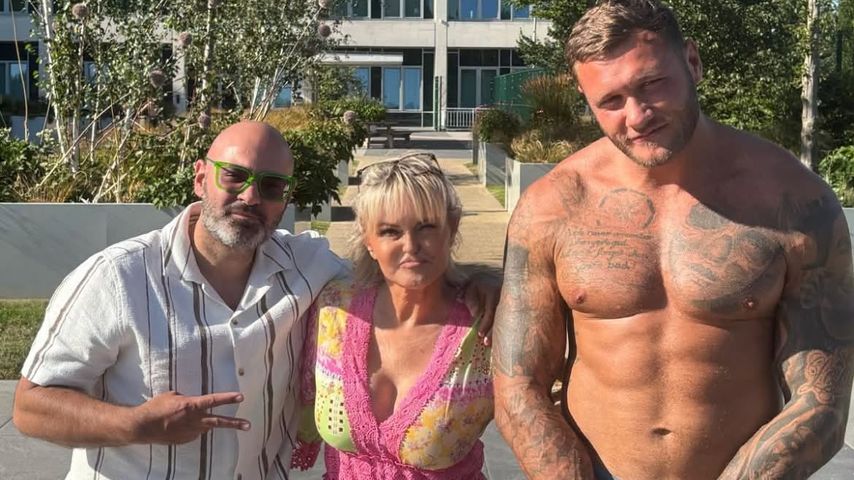 Danniella Westbrook mit Psychotherapeut Taner Hassan und ihrem Partner Charlie Robert.