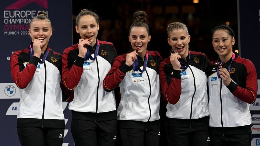 Das deutsche Turn-Team nach der EM in München 2022