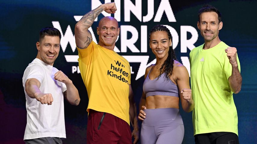 Das "Ninja Warrior Germany – Promi-Special"-Team Wonti Philipp Boy, Thorsten Legat, Marie Mouroum un