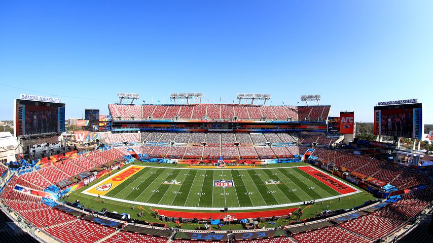 Das Raymond James Stadium vor dem Super Bowl 2021