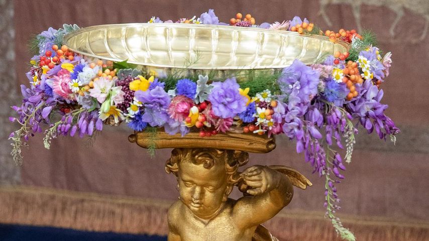 Das Taufbecken bei Prinz Julians Taufe