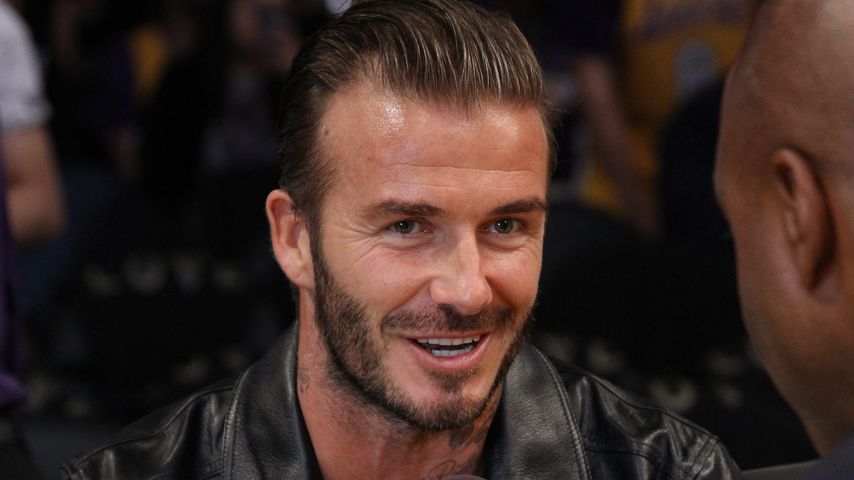 David Beckham bei Kobe Bryants letztem Basketball-Match im April 2016