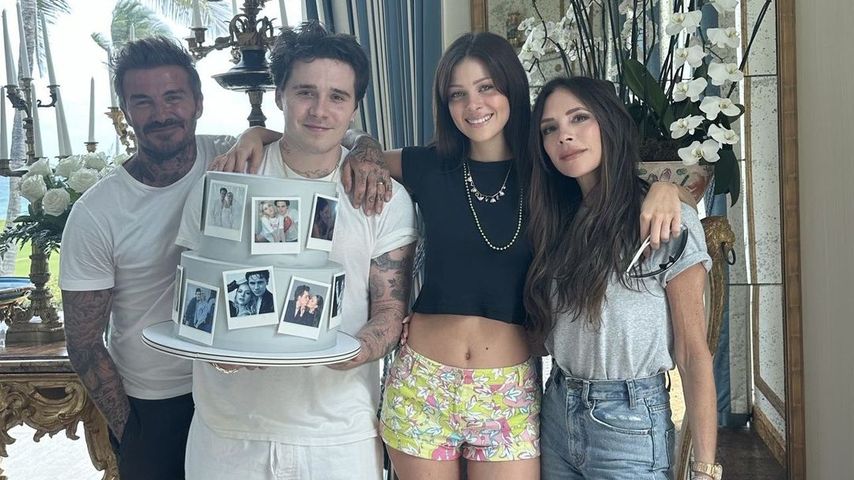 David Beckham, Brooklyn Peltz-Beckham, Nicola Peltz-Beckham und Victoria Beckham feiern gemeinsam
