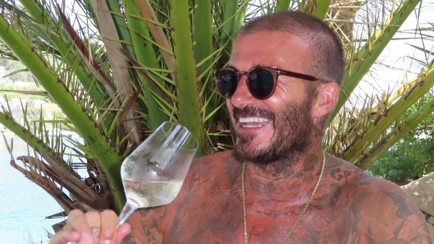 David Beckham präsentiert seinen trainierten Body im Urlaub!