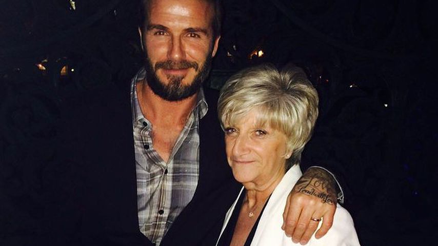 David Beckham mit seiner Mutter Sandra