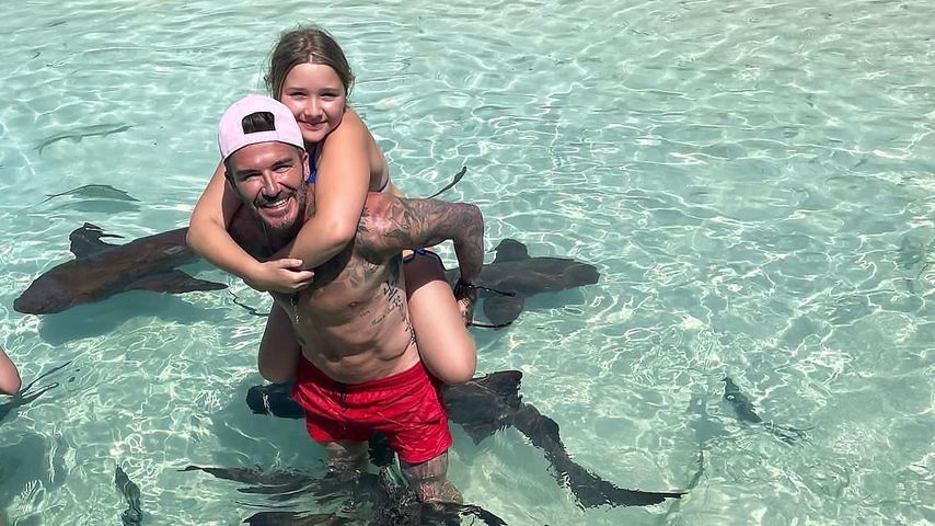 David Beckham mit seiner Tochter Harper Seven