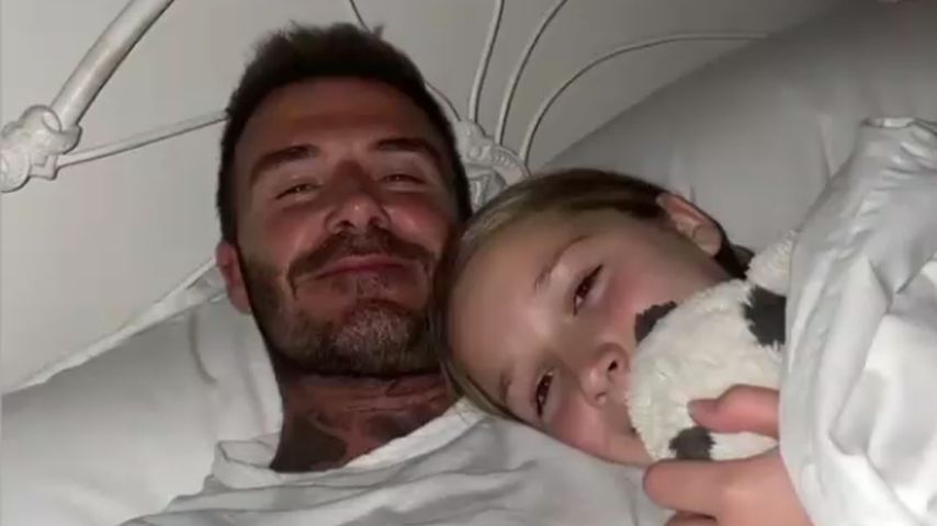 David Beckham mit seiner Tochter Harper im Juni 2021