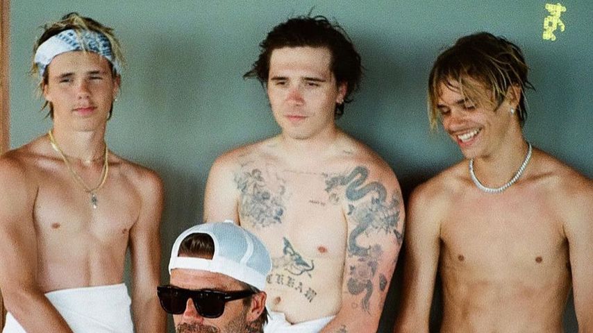 David Beckham und seine Söhne, 2021