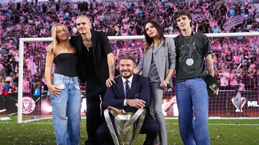 David Beckham feiert mit Harper, Victoria, Romeo und Cruz den MLS-Cup-Triumph von Inter Miami