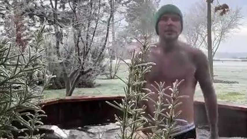 "Ich taue noch auf": David Beckham traut sich in eisiges Bad