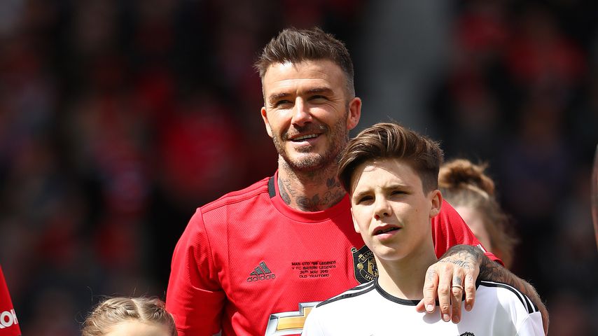 David Beckham mit Tochter Harper und Sohn Cruz