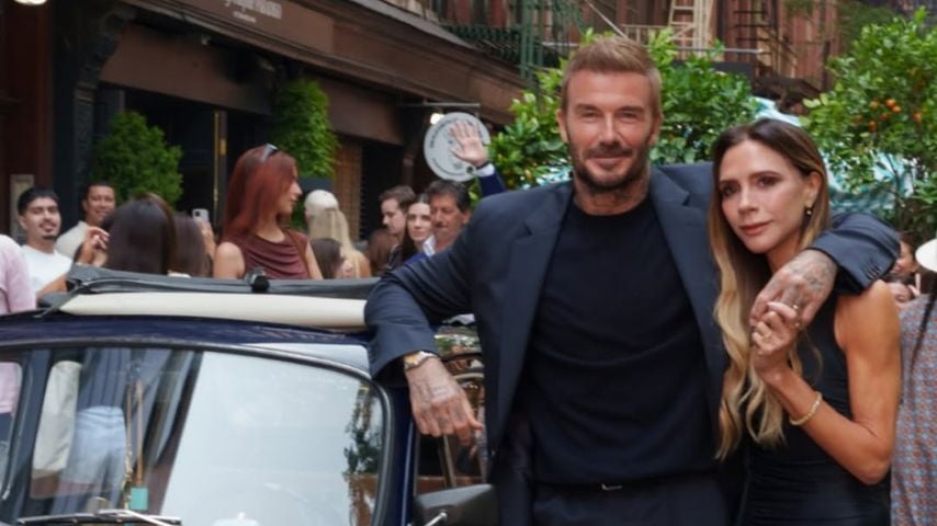David und Victoria Beckham beim Pop-up-Launch ihre Parfumes Portofino '97, Juli 2026
