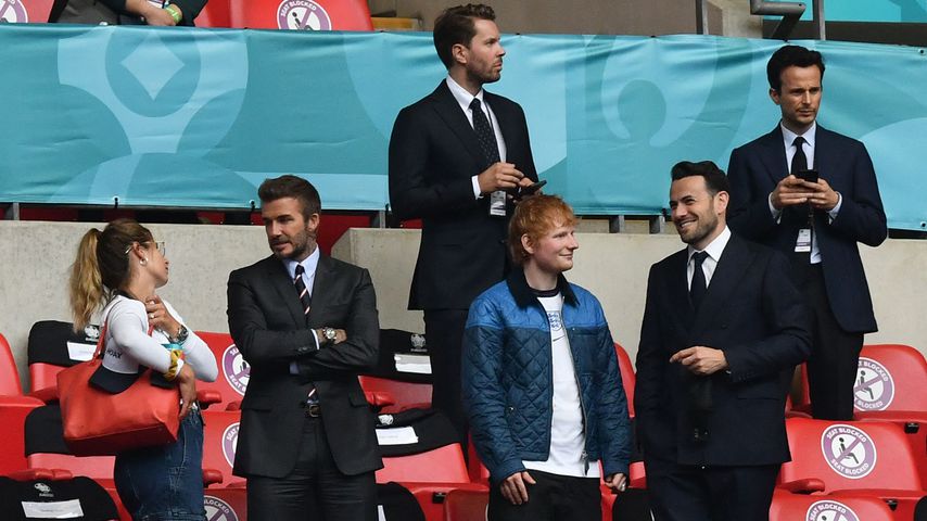 David Beckham und Ed Sheeran bei der Fußball-EM 2020