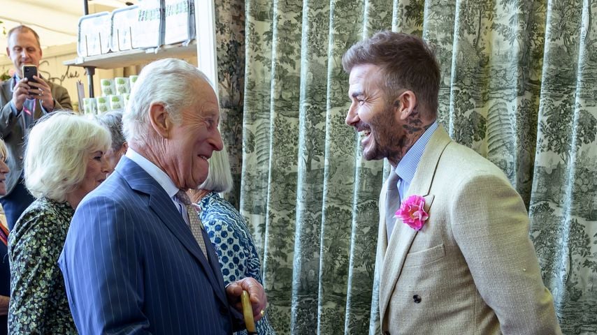 David Beckham und König Charles bei der Chelsea Flower Show im Mai 2025 in London