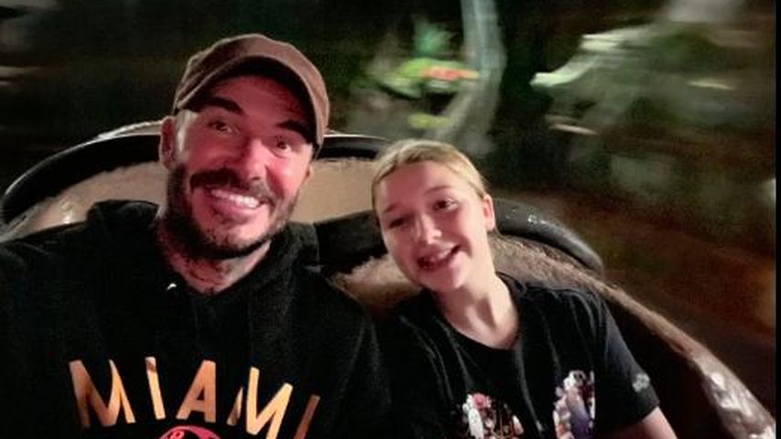 David Beckham und seine Tochter Harper Seven in Disney World