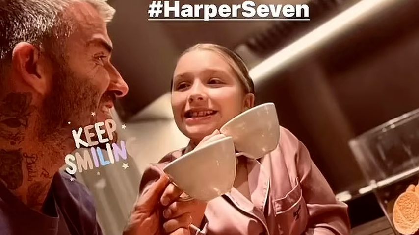 Süß! David Beckham und Tochter Harper haben ein Abendritual