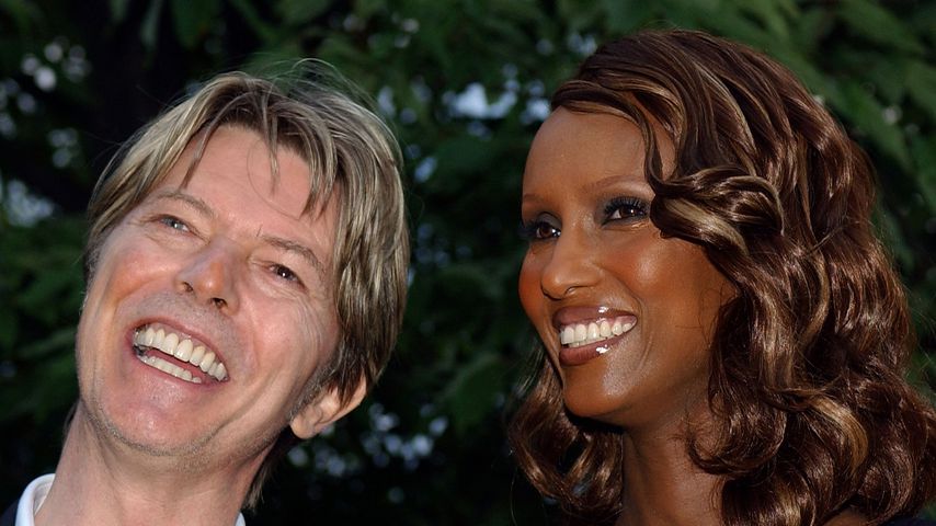 David Bowie und Iman, 2002 in London