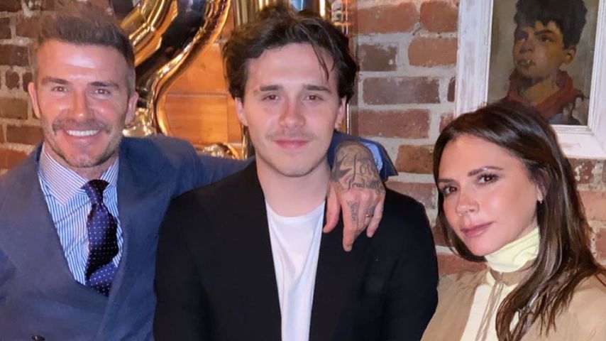 David, Brooklyn und Victoria Beckham
