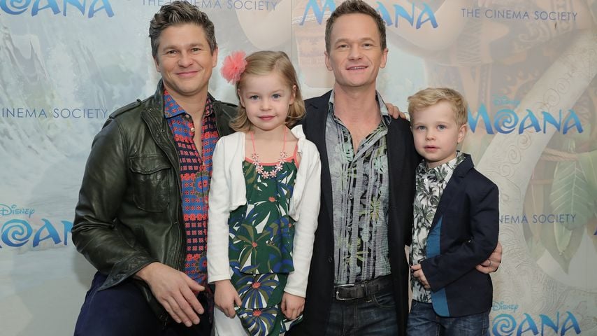 David Burtka und Neil Patrick Harris mit ihren Kindern Harper Grace und Gideon Scott Burtka-Harris