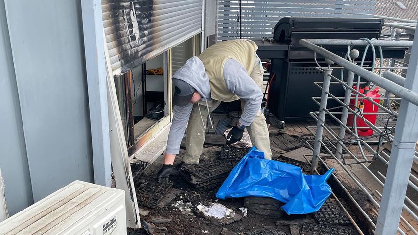 David Friedrich nach dem Brand, April 2021