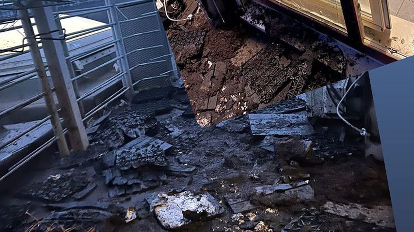 David Friedrichs Terrasse nach einem Brand