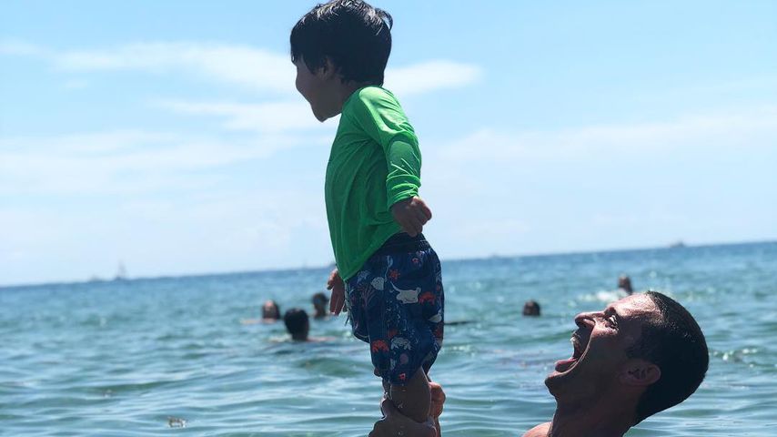 David Fumero und Sohn Enzo im Juli 2018