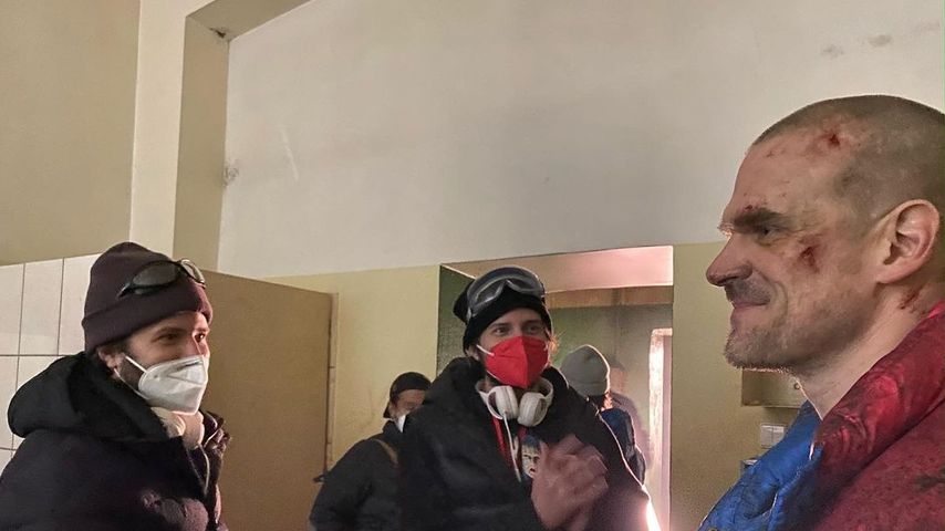 David Harbour am Set von "Stranger Things"