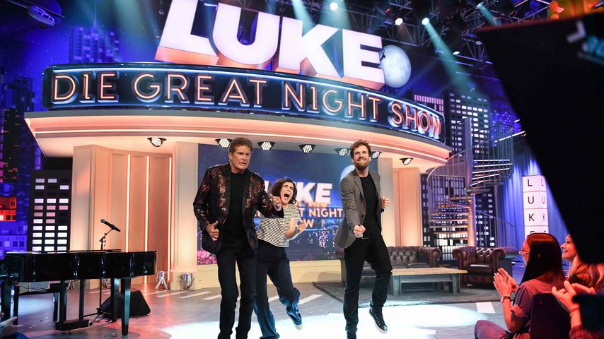 David Hasselhoff, Nora Tschirner und Luke Mockridge bei "Luke! Die Greatnightshow"