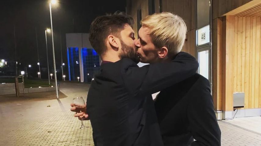 David mit einem Unbekannten