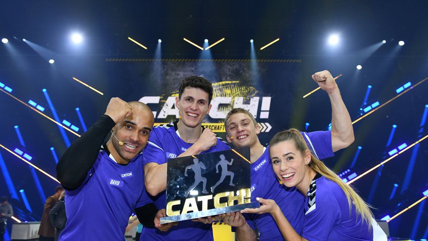 David Odonkor mit seinem Team bei "Catch!" 2020