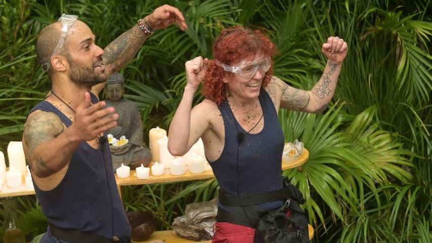 David Odonkor und Lucy Diakovska im Dschungelcamp