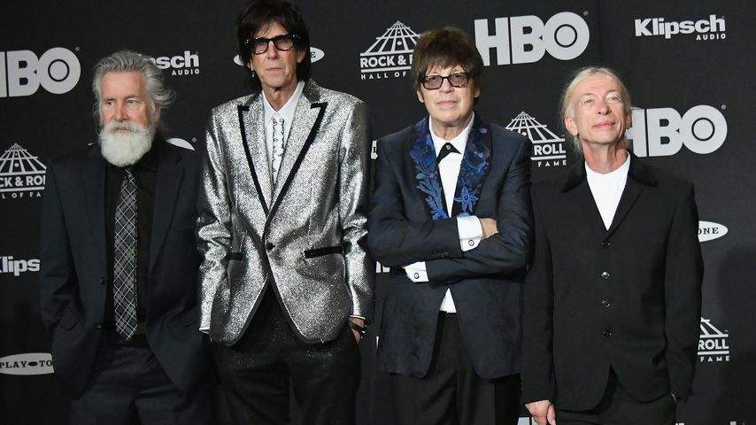 The Cars im April 2018: David Robinson, Ric Ocasek, Elliot Easton und Greg Hawkes