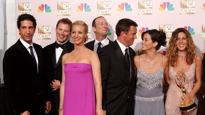 David Schwimmer, Lisa Kudrow, Matthew Perry, Courteney Cox und Jennifer Aniston von "Friends", 2002